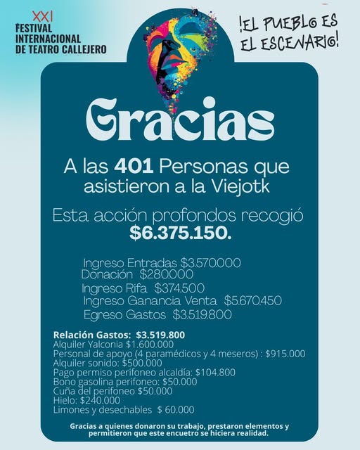 Gracias,  el puebloesel escenario